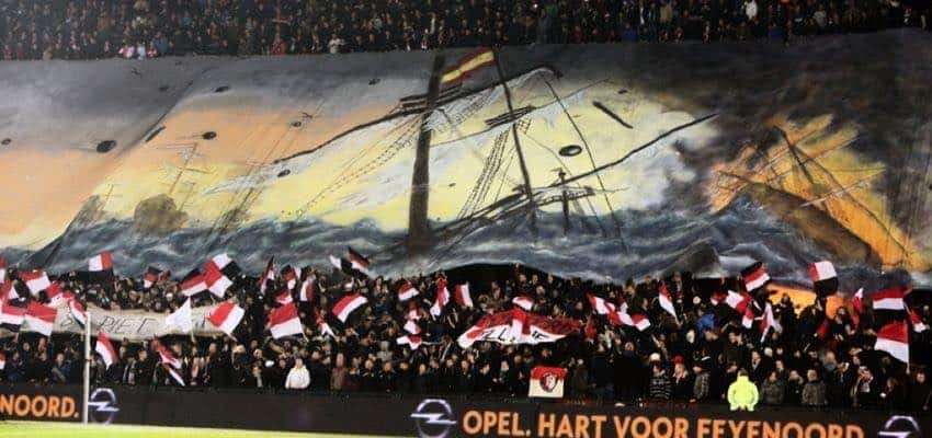 Zilvervloot sfeeractie voor de wedstrijd Feyenoord - Sevilla
