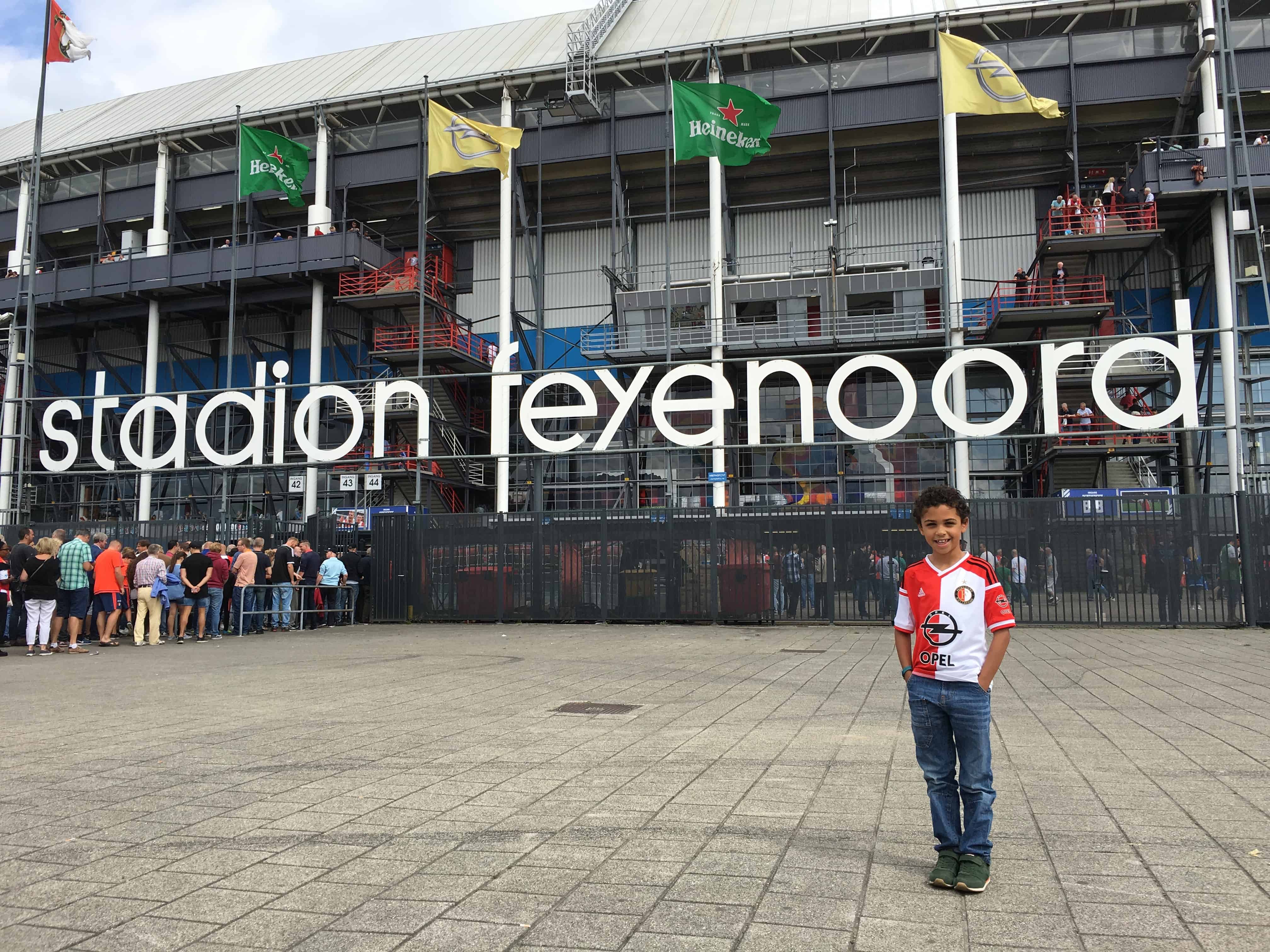 Eerste keer naar een wedstrijd van Feyenoord