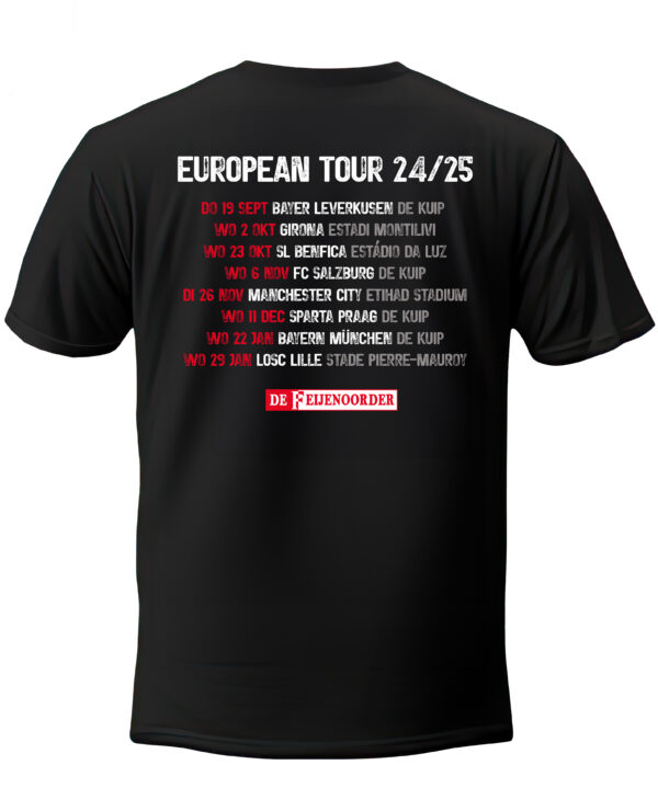 Feyenoord European Tour shirt achterkant